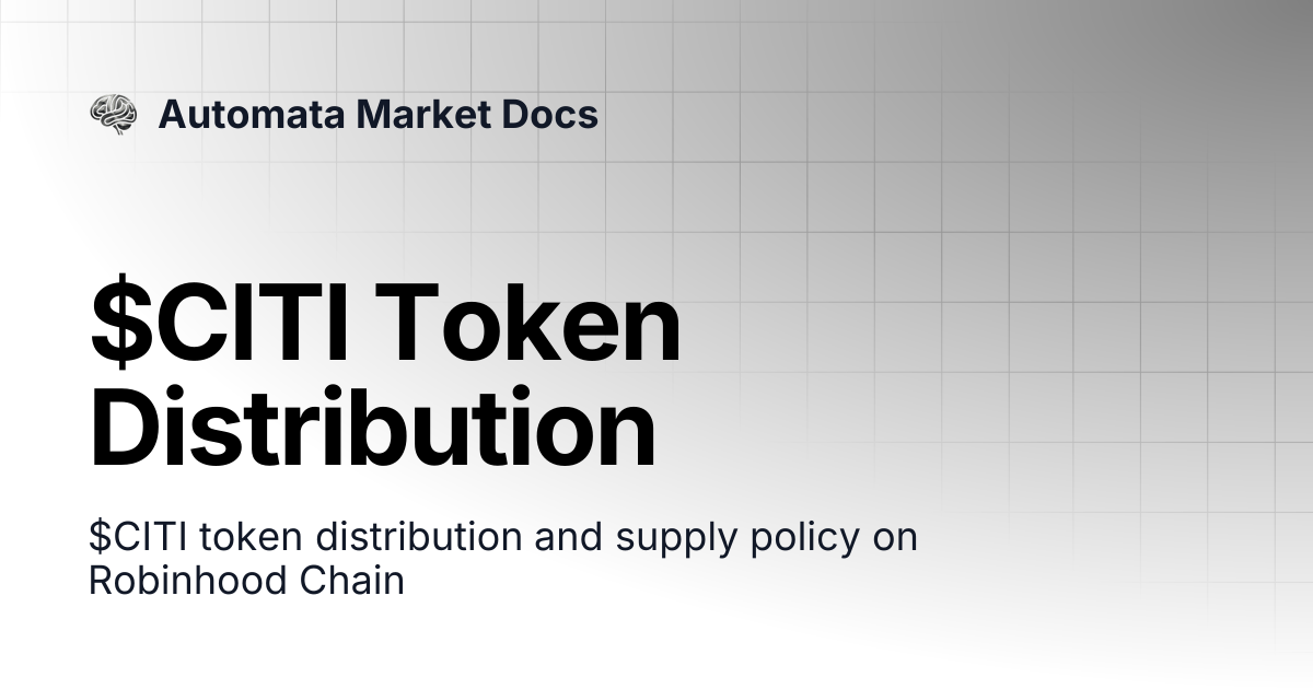 $AUTO Token Distribution | Automata Market Docs